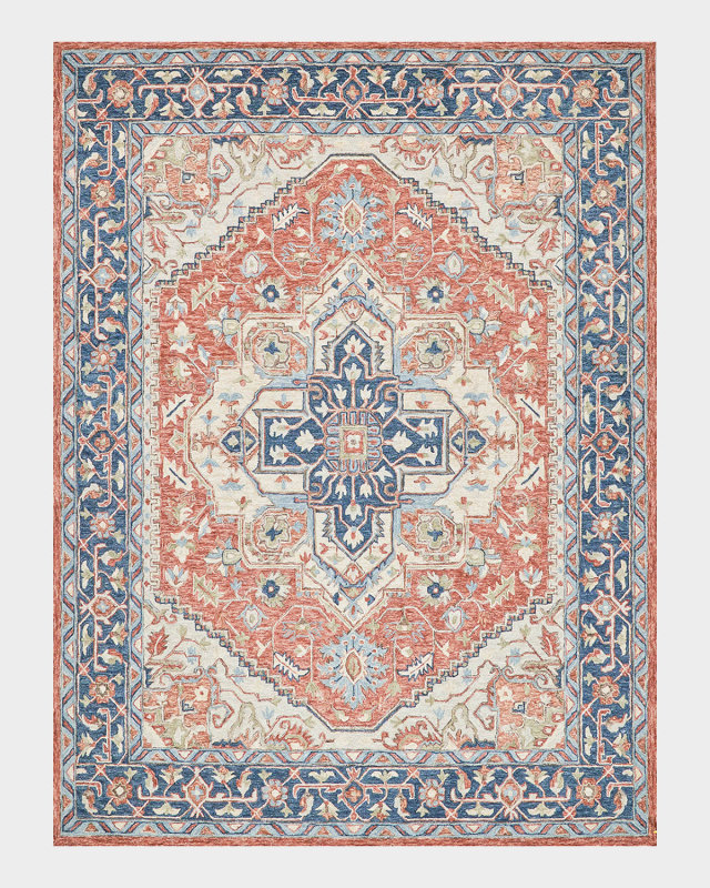 Richmond Serapi Hand-Tufted Red/Blue Rug, 12' x 15'
